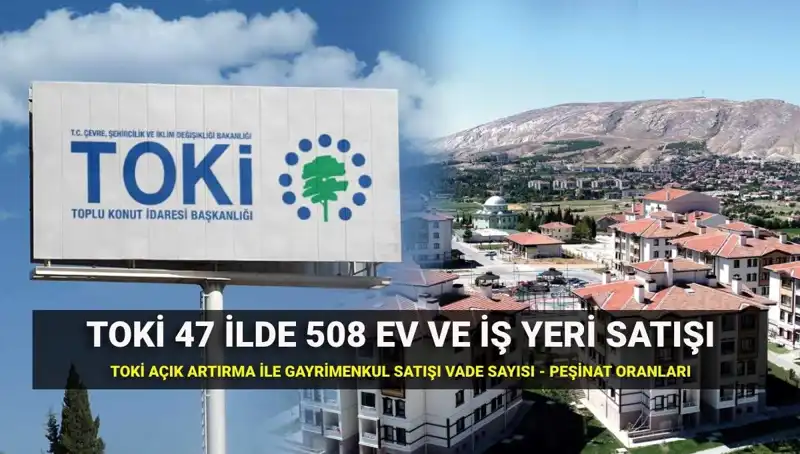 TOKİ'den 508 Konut ve İşyeri Satışı: Açık Artırma Tarihleri ve Detaylar