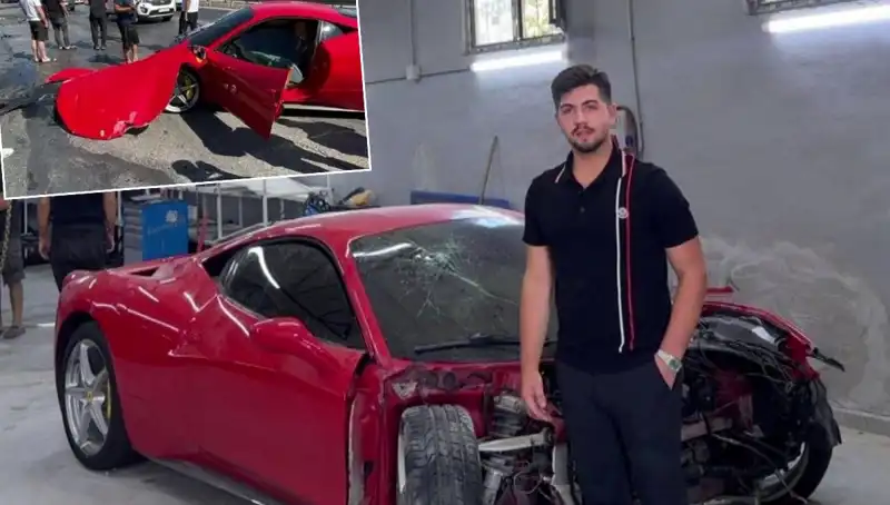 15 Milyonluk Ferrari'si Hurdaya Dönüşen Sahibi Şaşırttı: "Binemeden Gitti"