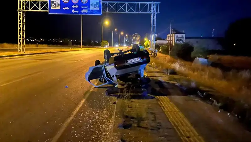TIR Kazası Sonucu Otomobil Takla Attı: Bir Yaralı